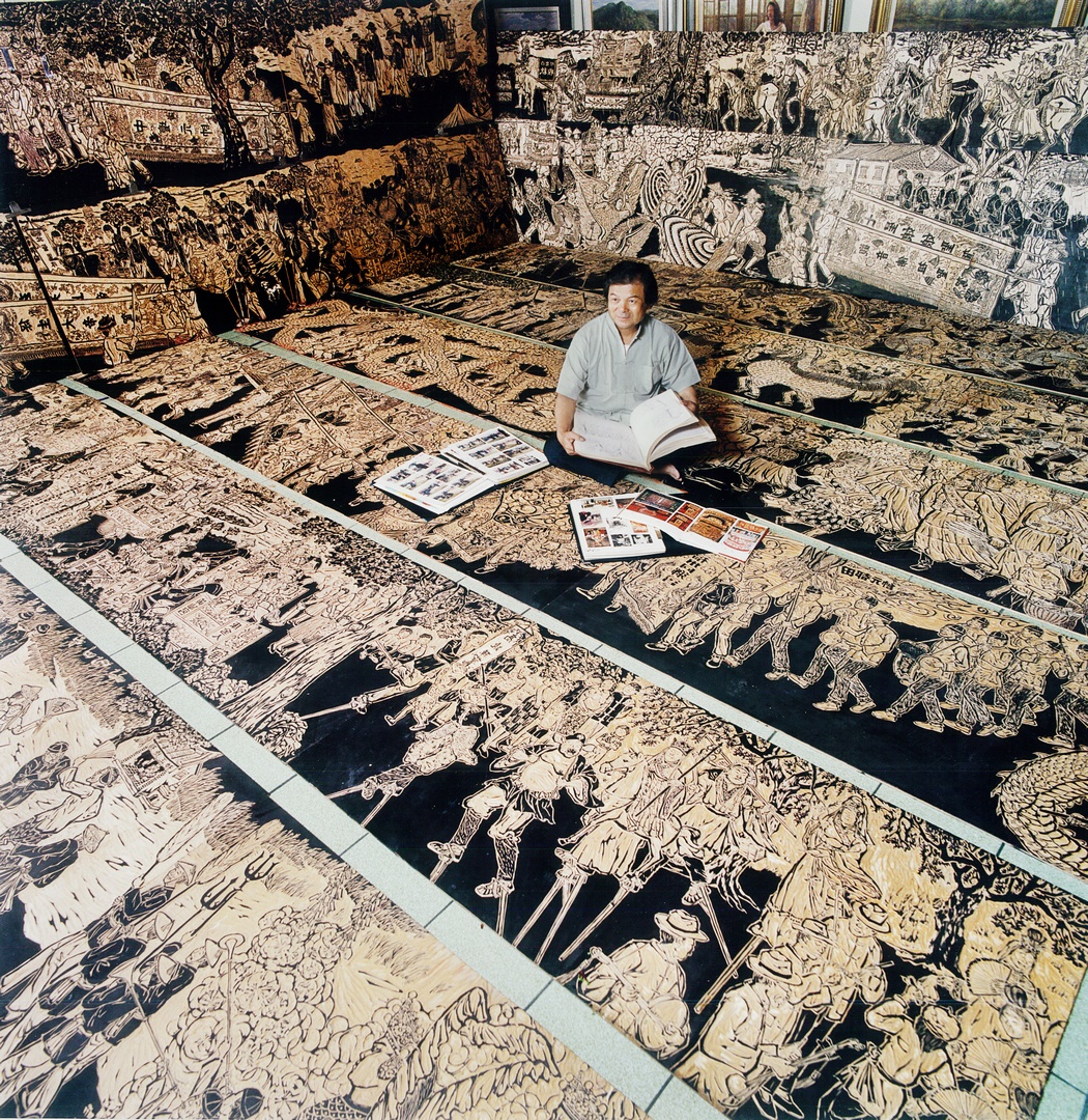 木刻《迎媽祖》